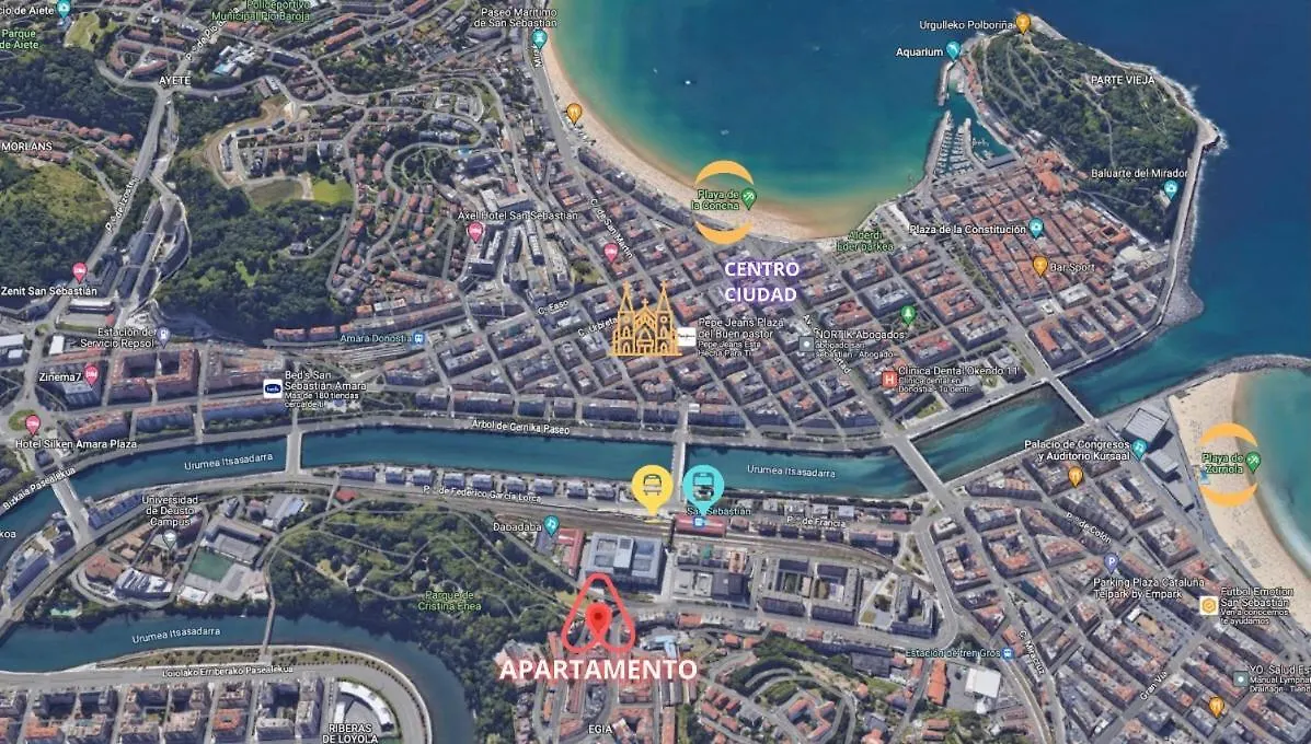 Homestay Egia Donostia- Habitacion En Casa Particular Apartment San Sebastian